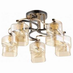 Люстра Linvel LV 9360/5 Акира Чёрный/золото Е27 40W