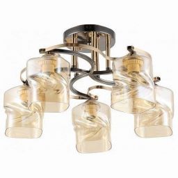 Люстра Linvel LV 9360/5 Акира Чёрный/золото Е27 40W (LINVEL LV 9360/5 Чёрный/золото Е27 40W)