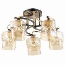 Люстра Linvel LV 9360/5 Акира Чёрный/золото Е27 40W