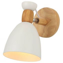 Бра Linvel LB 9446/1 Лаура Белый/дерево Е27 60W D150 H220мм