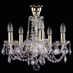 Люстра Bohemia Ivele Crystal 1402/5/141/G/Leafs/Tube (BOHEMIA 1402/5/141/G/Leafs/Tube)