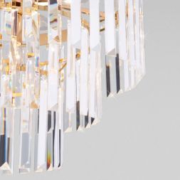 Подвесная люстра Eurosvet 10130/8 золото/прозрачный хрусталь Strotskis