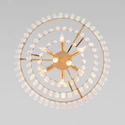 Подвесная люстра Eurosvet 10130/8 золото/прозрачный хрусталь Strotskis