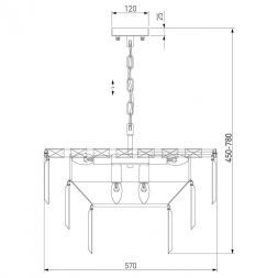 Подвесная люстра Eurosvet 10130/8 золото/прозрачный хрусталь Strotskis