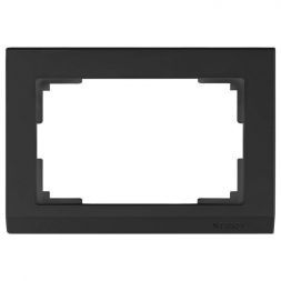 Рамка для двойной розетки Werkel W0081808 черный (WL04-Frame-01-DBL-black)