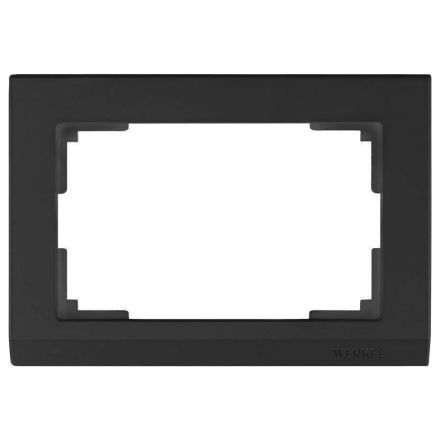 Рамка для двойной розетки Werkel W0081808 черный (WL04-Frame-01-DBL-black)
