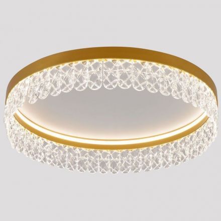 Светильник потолочный Linvel MS 1128 112W Золото 3000-6000К диммируемый с ПДУ 7056Lm D500 H110