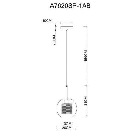 Подвесной светильник Arte Lamp A7620SP-1AB