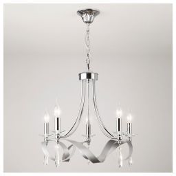 Подвесная люстра Eurosvet 60064/5 хром (EUROSVET 60064/5 хром)