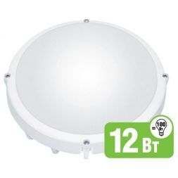 Светильник пылевлагозащищенный светодиодный Navigator 94 826 NBL-R1-12-4K-WH-IP65-LED (аналог НПБ 1101/НПП 1101)