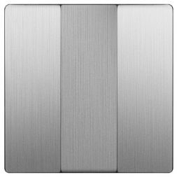 Клавиши для выключателя 3-клавишного Werkel W1139009 серебро рифленый (WL09-SW-3G-CP)
