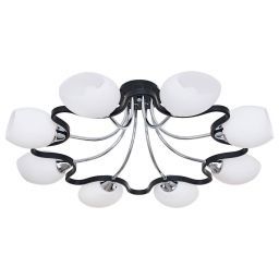 Потолочный светильник ЭкономСвет 11126/8CR BK WT (EKONOMSVET 11126/8CR BK WT)