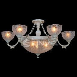 Люстра Linvel LV 8417/9 белое золото (LINVEL LV 8417/9 Е14 + Е27 W60 белое золото ф820*Н380)