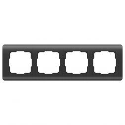 Рамка из пластика на 4 поста Werkel W0042104 графит (WL12-Frame-04)