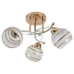 Люстра 12264/3FGD+WT WT+CL+GD ЭкономСвет (EKONOMSVET 12264/3FGD+WT WT+CL+GD)