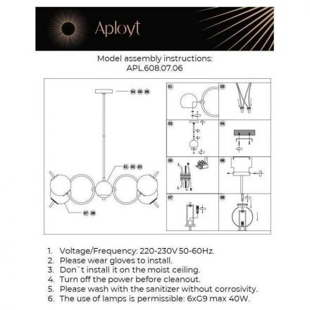 Подвесная люстра Aployt APL.608.07.06 Zhizel