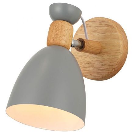 Бра Linvel LB 9446/1 Лаура Серый/дерево Е27 60W D150 H220мм