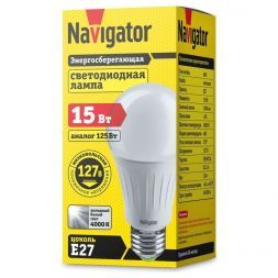 Лампа Navigator 61 441 NLL-A60-15-127-4K-E27