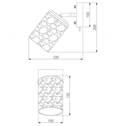 Настенный светильник Eurosvet 20095/1 черный/золото