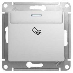 Выключатель карточный Schneider Electric Glossa Алюминий, сх.6 GSL000369