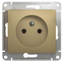 Розетка без заземления Schneider Electric Glossa Титан GSL000441