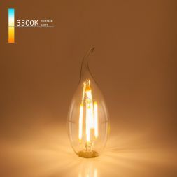 Филаментная светодиодная лампа Elektrostandard Свеча на ветру BLE1428 9W 3300K E14 (CW35 прозрачный)
