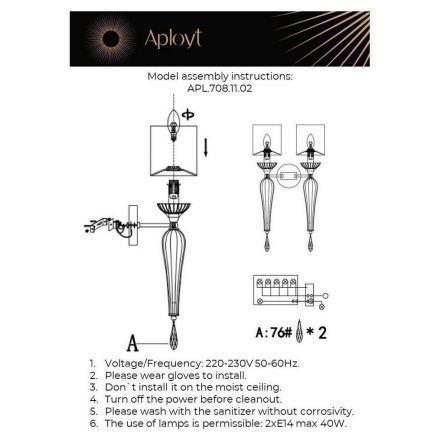 Бра Aployt APL.708.11.02 Kinia