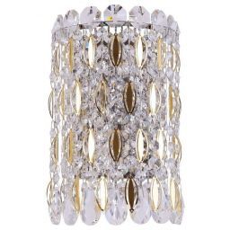 Настенный светильник Crystal Lux Lirica AP2 Chrome/Gold-Transparent (CRYSTAL-LUX Lirica AP2 Chrome/Gold-Transparent)