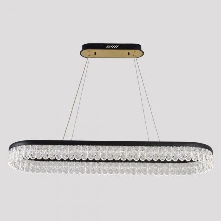 Светильник потолочный Linvel MS 1130 Финлей 84W Чёрный 3000-6000К 5292Lm диммируемый с ПДУ 1000x300x1200