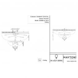 Потолочная люстра Maytoni Palace DIA890-CL-34-G