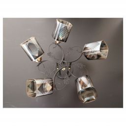 Потолочный светильник 10101/5BK AMB+BK ЭкономСвет (EKONOMSVET 10101/5BK AMB+BK)