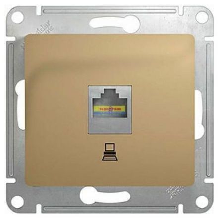 Розетка компьютерная RJ45 Schneider Electric Glossa Титан кат.5E GSL000481K