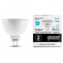 Лампа Gauss 13539 LED Elementary MR16 GU5.3 9W 6500K