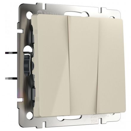 Выключатель 3-клавишный Werkel W1130003 слоновая кость (WL03-SW-3G-ivory)