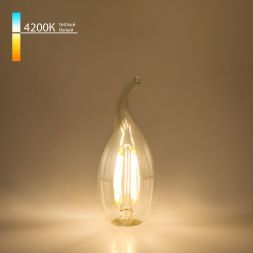 Филаментная светодиодная лампа Elektrostandard Свеча на ветру BLE1429 9W 4200K E14 (CW35 прозрачный)
