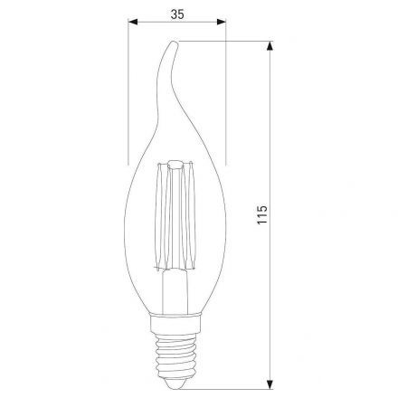 Филаментная светодиодная лампа Elektrostandard Свеча на ветру BLE1429 9W 4200K E14 (CW35 прозрачный)