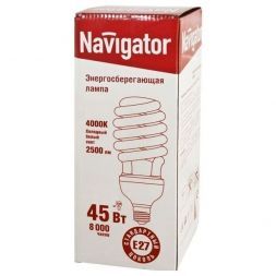Лампа энергосберегающая Navigator 94 077 NCL-SH-45-840-E27