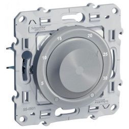 Термостат электронный комнатный Schneider Electric Odace 8А алюминий