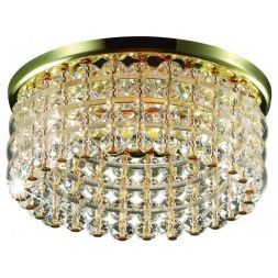 Светильник Novotech 369442 золото PEARL ROUND хрусталь