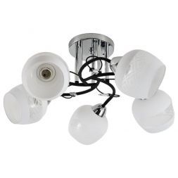 Люстра 12270/5CR+BK WT+CL ЭкономСвет