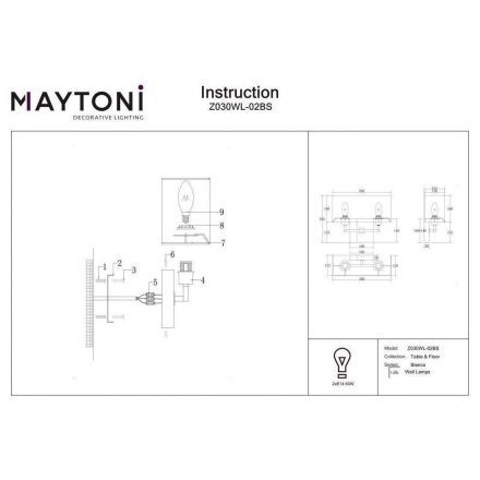Бра Maytoni Z030WL-02BS Bianco