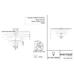 Потолочная люстра Maytoni Palace DIA890-CL-42-G