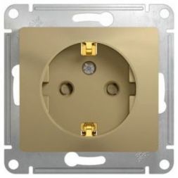 Розетка с заземлением Schneider Electric Glossa Титан GSL000443