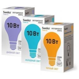 Лампа светодиодная Sweko 42LED-A60-10W-230-3000K-E27-P