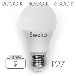 Лампа светодиодная Sweko 42LED-A60-10W-230-3000K-E27-P