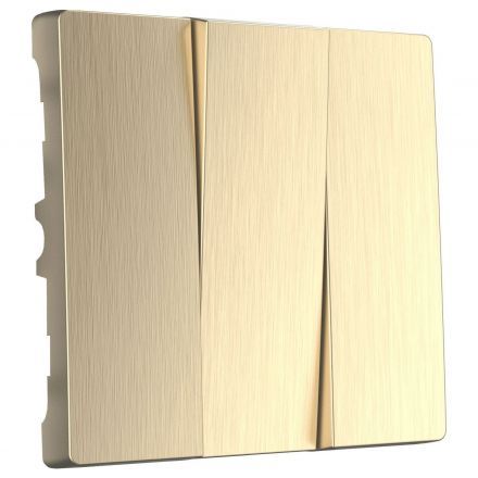 Клавиши для выключателя 3-клавишного Werkel W1139010 шампань рифленый (WL10-SW-3G-CP)