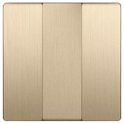 Клавиши для выключателя 3-клавишного Werkel W1139010 шампань рифленый (WL10-SW-3G-CP)