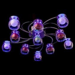 Люстра Eurosvet 0185/11 хром/бело-синий