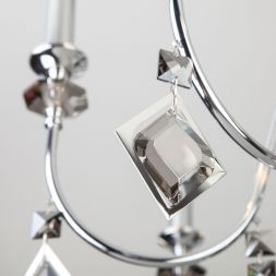 Люстра Eurosvet 10120/5 хром/дымчатый хрусталь Strotskis Smart (10110/5) Умный дом