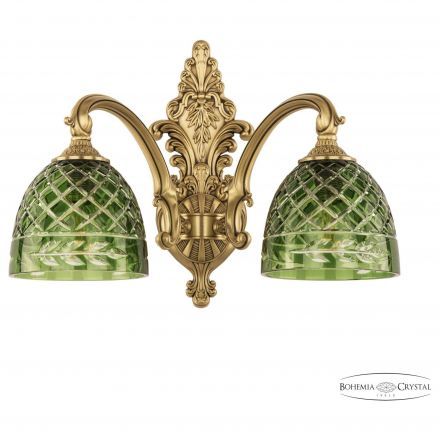 Бра 7209B15/2/175 FP P1 D Clear-Green/H-1j Bohemia Ivele Crystal